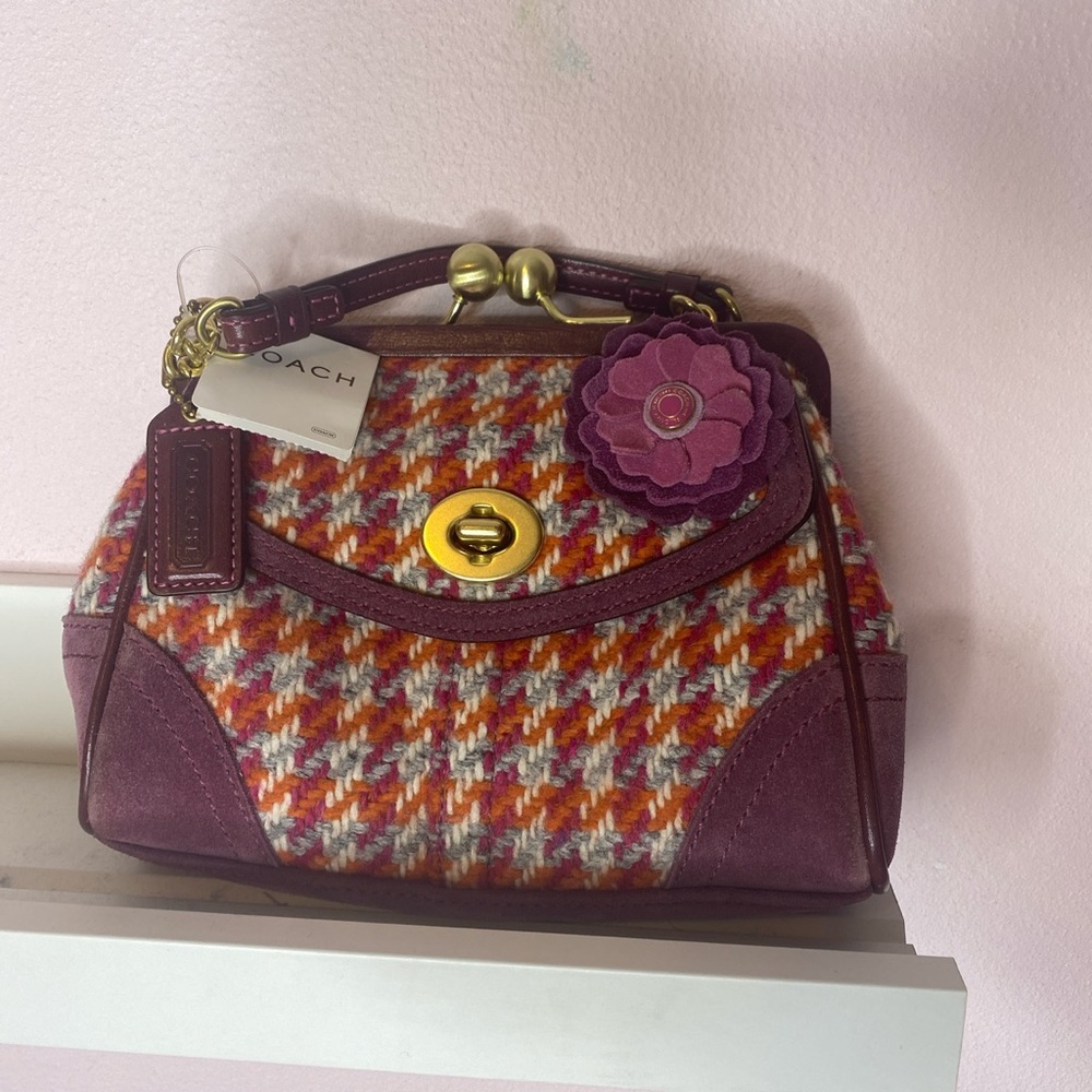 RARE vintage coach limited houndstooth 8f45